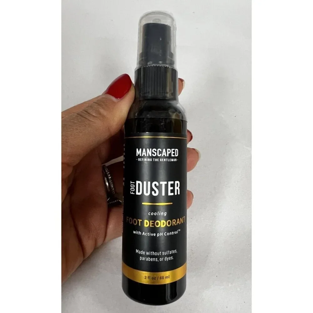 MANSCAPED® The Foot Duster™, Mens Cooling Foot Deodorant Spray 2 Oz / 60 ml New
